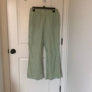 American Eagle flare gingham pants